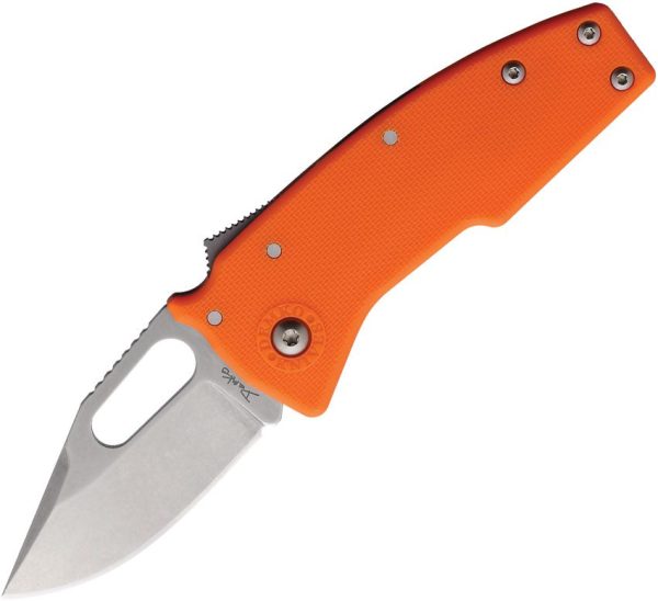 Demko Nano Shark Lock Orange GRN Clip Point AUS-10A