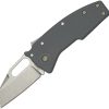 Demko Nano Shark AUS-10A Folding Knife Gray GRN Handle