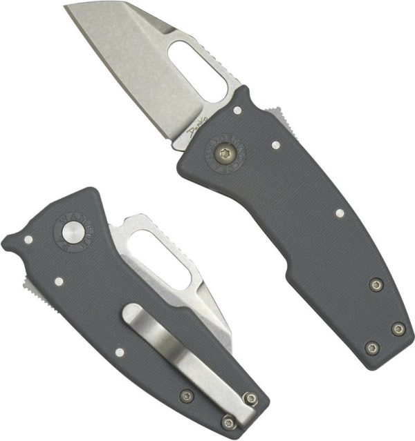 Demko Nano Shark AUS-10A Folding Knife Gray GRN Handle