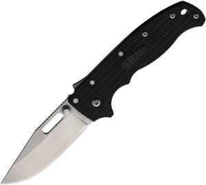 Demko AD 20.5 Shark-Lock Black Folding Knife AUS-10A Stainless