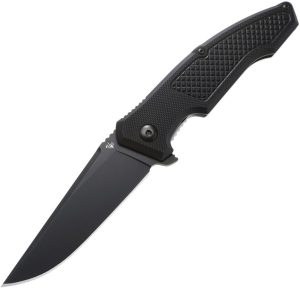 DOTS Gear Veloce Linerlock Black Folding Knife AUS-10A Blade