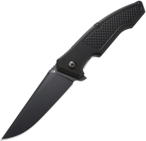 DOTS Gear Veloce Linerlock Black Folding Knife AUS-10A Blade