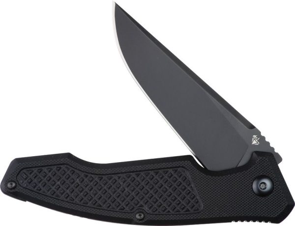 DOTS Gear Veloce Linerlock Black Folding Knife AUS-10A Blade