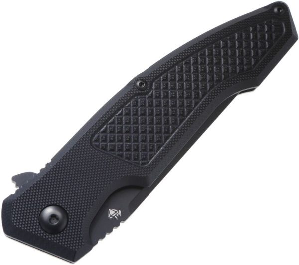 DOTS Gear Veloce Linerlock Black Folding Knife AUS-10A Blade