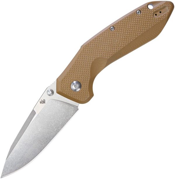 DOTS Gear Hercules LinQ Lock Brown Folding Knife K110 Steel