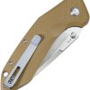 DOTS Gear Hercules LinQ Lock Brown Folding Knife K110 Steel