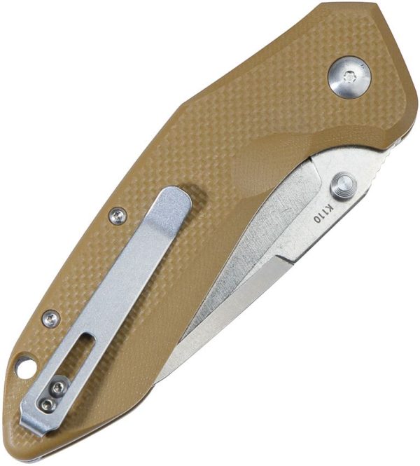 DOTS Gear Hercules LinQ Lock Brown Folding Knife K110 Steel