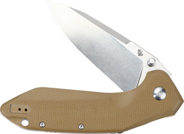 DOTS Gear Hercules LinQ Lock Brown Folding Knife K110 Steel