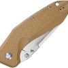 DOTS Gear Hercules LinQ Lock Brown Folding Knife K110 Steel