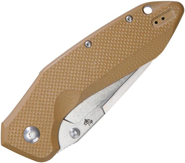 DOTS Gear Hercules LinQ Lock Brown Folding Knife K110 Steel