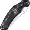 DOTS Gear Grebe Framelock CPM-20CV Black Titanium Folding Knife
