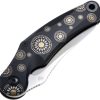 DOTS Gear Grebe Framelock CPM-20CV Black Titanium Folding Knife