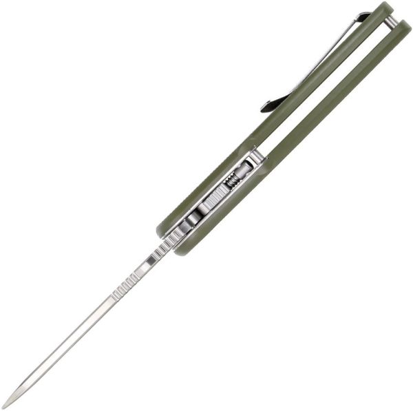 DOTS Gear Xpoise Race Lock Folding Knife VG-10 Green Titanium