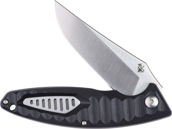 DOTS Gear Regatta Linerlock Black Folding Knife AUS-10A