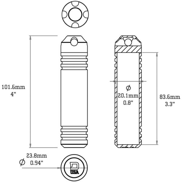 DGCAPXLJB_add_02.jpg Dango Capsule XL Waterproof Aluminum Container - Jet Black