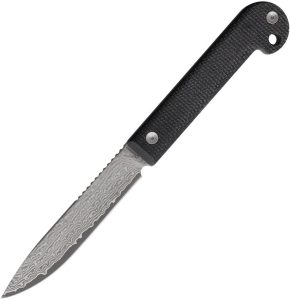 Daggerr Ataman Damascus Fixed Blade Knife Black Micarta