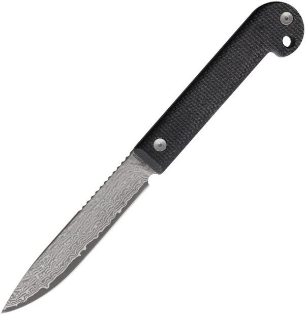 Daggerr Ataman Damascus Fixed Blade Knife Black Micarta