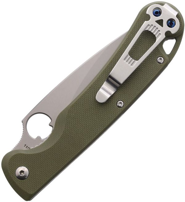 Daggerr Zhalo Linerlock Olive D2 Steel Folding Knife