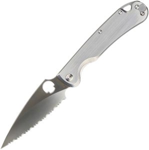 Daggerr Zhalo Framelock Serrated D2 Folding Knife Stainless