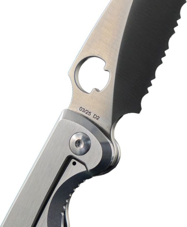 Daggerr Zhalo Framelock Serrated D2 Folding Knife Stainless