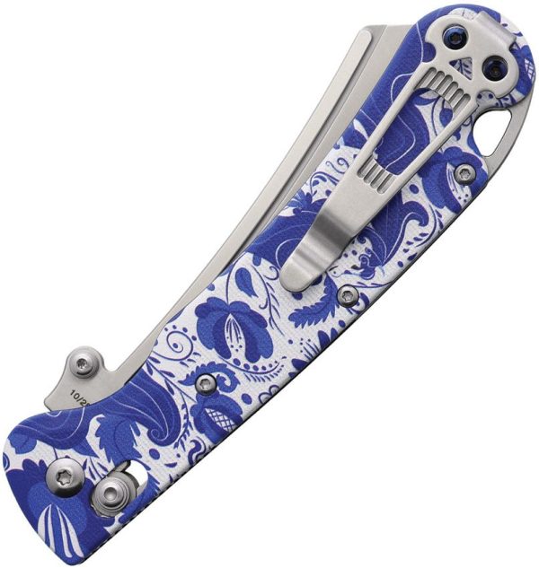 Daggerr Behemoth Slim Crossbar Lock Folding Knife VG-10 Blue FRN