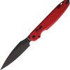 Daggerr Knives Parrot Button Lock Folding Knife Red 4.75in
