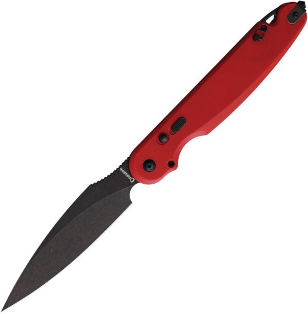 Daggerr Knives Parrot Button Lock Red G10