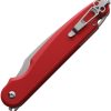 Daggerr Knives Parrot Button Lock Red Stonewash