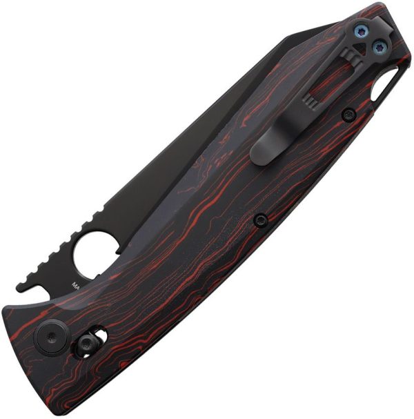 Daggerr Alligator Crossbar Lock Black Folding Knife MagnaCut