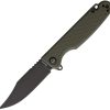 Daggerr Leprechaun Linerlock OD Green - Stonewash Blade