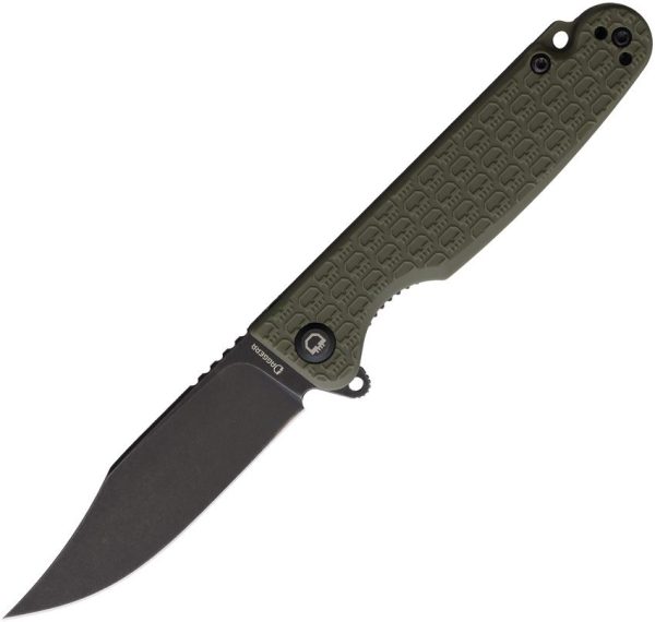Daggerr Leprechaun Linerlock OD Green - Stonewash Blade