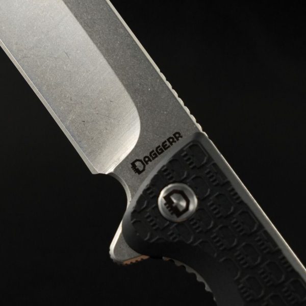 Daggerr Toothpick Linerlock Black Stonewash