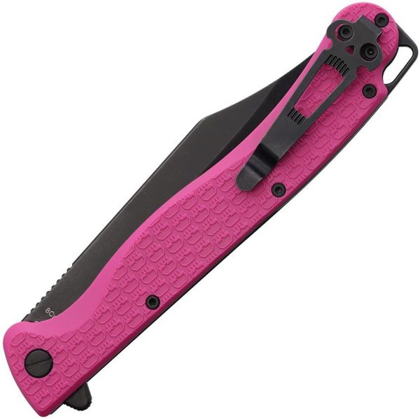 Daggerr Toothpick Linerlock Pink Black Stonewash