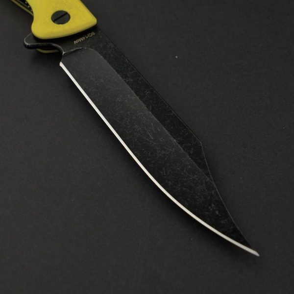 Daggerr Toothpick Linerlock Yellow Black Stonewash