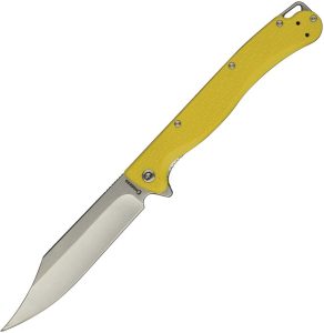 Daggerr Toothpick Linerlock Yellow Stonewash