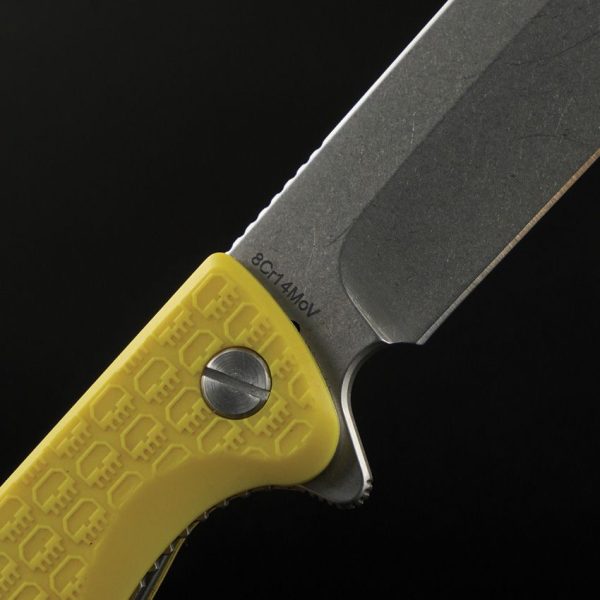 Daggerr Toothpick Linerlock Yellow Stonewash