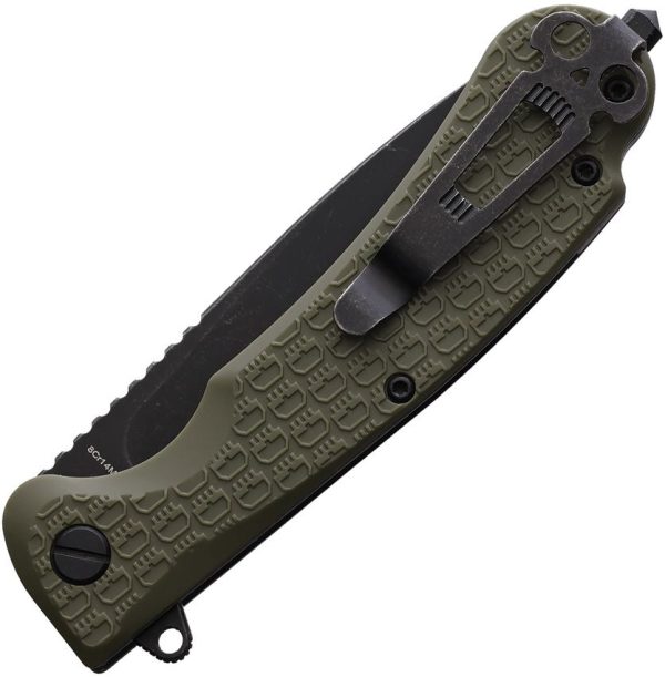Daggerr Wocket Linerlock Olive FRN - Black Stonewash