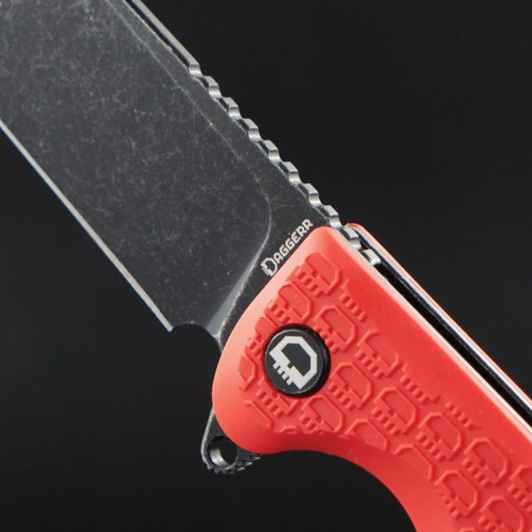 Daggerr Wocket Linerlock Orange FRN - Black Stonewash