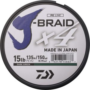 Daiwa J-Braid Line 15 lb 150 yards Dark Green