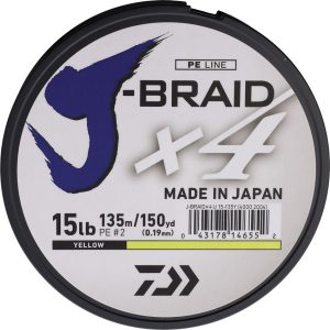 Daiwa J-Braid Line 15 lb 150 yards Yellow