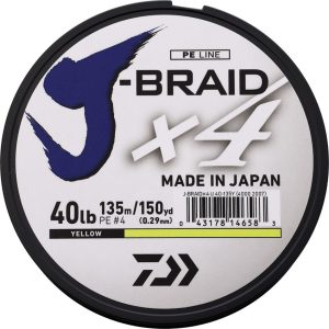 Daiwa J-Braid Line 40 lb 150 yards Yellow