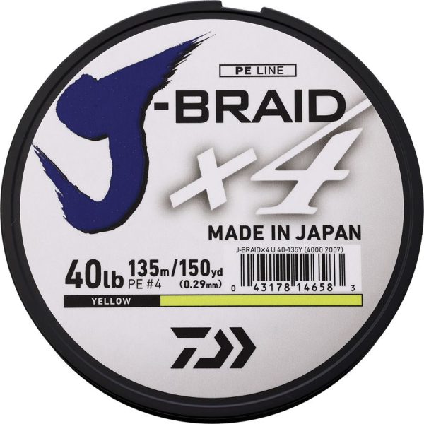 DIAJB4U40150FY.jpg Daiwa J-Braid Line 40 lb 150 yards Yellow