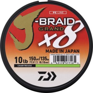Daiwa J-Braid Grand Line 10 lb 150 yards Chartreuse