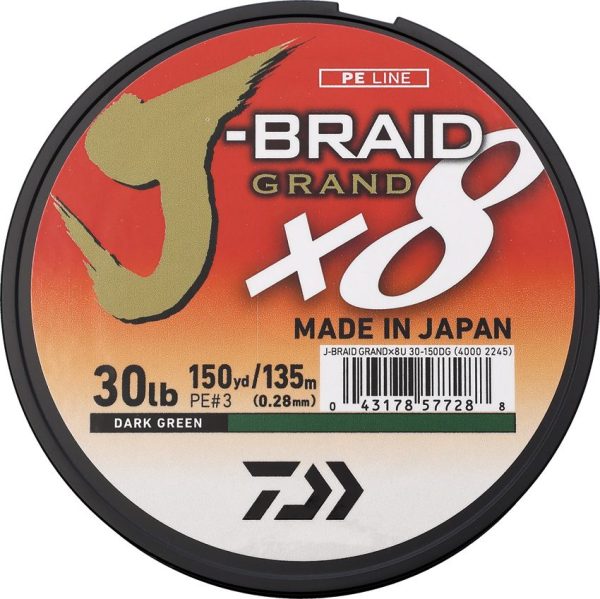 Daiwa J-Braid Grand Line 30lb 150yd Dark Green