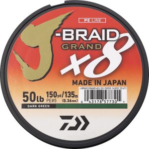 Daiwa J-Braid Grand Line 50lb 150yd Dark Green