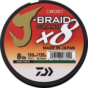 Daiwa J-Braid Grand Line 8lb 150yd Dark Green