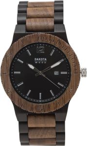 Dakota Wood Watch Black - Green Sandalwood
