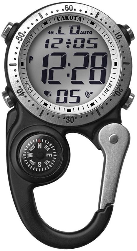 Dakota Mini Clip Microlight Watch - Black Aluminum