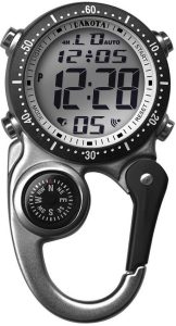 Dakota Digi Clip Watch Silver - Digital Compass Watch