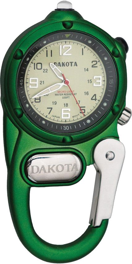 DK3806.jpg Dakota Mini DigiClip Green Digital Watch with Alarm